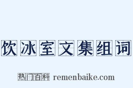 饮冰室文集组词是什么意思的图片